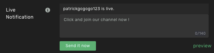 Live Notification Section
